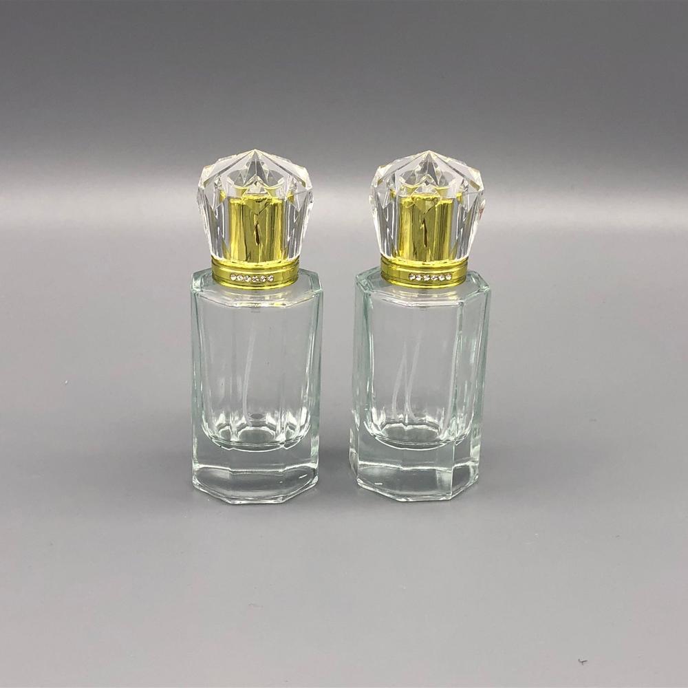 Irregular Irregular Polyhedron Split Bottle Good Quality Glass 50ml Spray Bottle Advanced Perfume Bottle for Travel Perfume