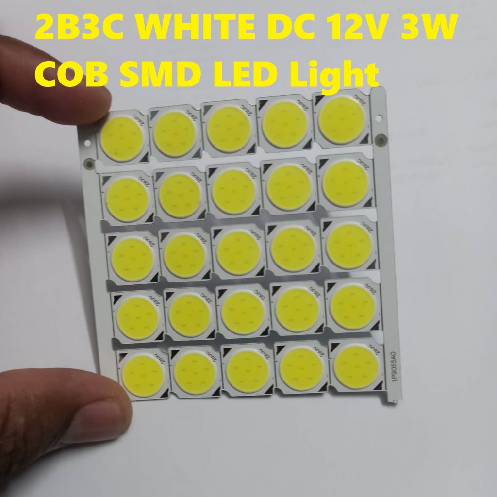 2B3C WHITE DC 12V 3W COB SMD LED Light Chip Ultra Bright White Color 3 Watt LED Light Panel Mount Aluminum Base For Solar Panel Flood Light Household Garden. 