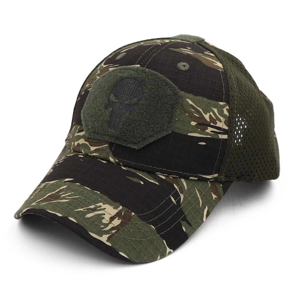 Camo Punisher Baseball Cap Fishing Caps Men Outdoor Camouflage Jungle Hat  Airsoft Tactical Hiking Casquette Hats