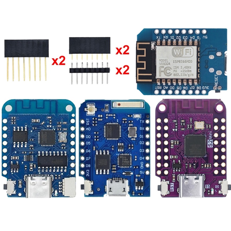 WeMos D1 Mini Pro V3.0 NodeMcu 4MB/16MB bytes Lua Internet of Things Development board based ESP8266 CH340G Nodemcu V2. 
