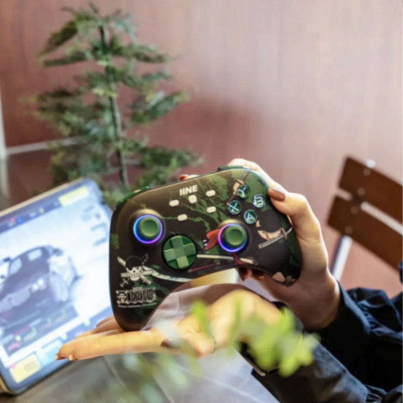 IINE Ares ONE PIECE Zoro Pro Bluetooth Gamepad RGB Light Wireless Game Controller for NS PC Switch Steam. 