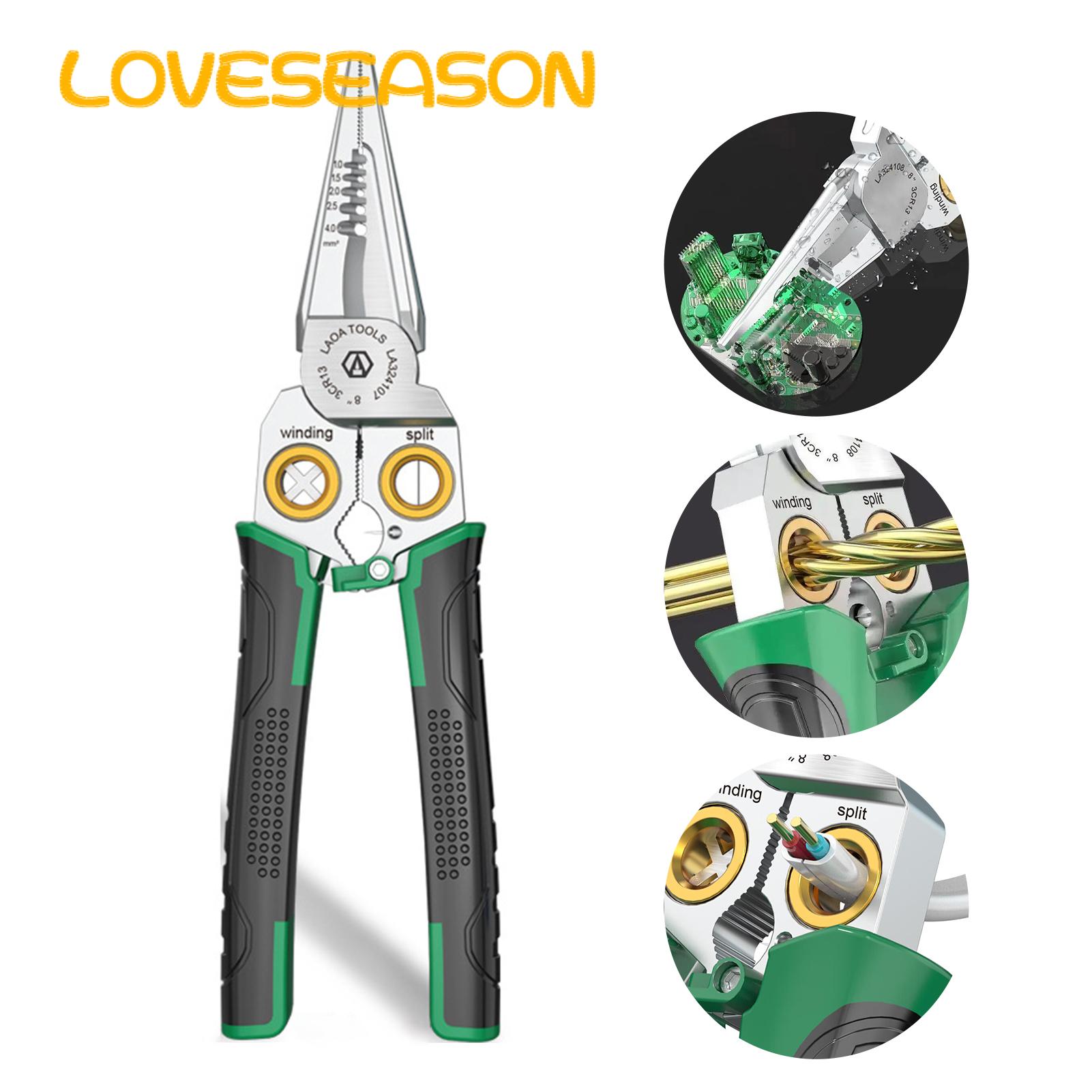 Cable Insulation Remover Compt Multi-function Wire Stripping Pliers with Non-slip Handle Professional Electrical Tool for Easy Stripping rle Durable Professional Wire Stripping Tool. 