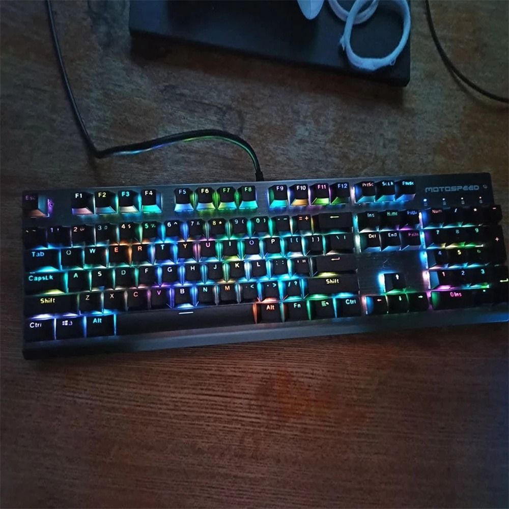 104Pcs ABS 980k Colorful 104/108 Mechanical Keyboard Keyboard Keycap Blank Keycaps Backlit Key Cap Mechanical Keycaps. 