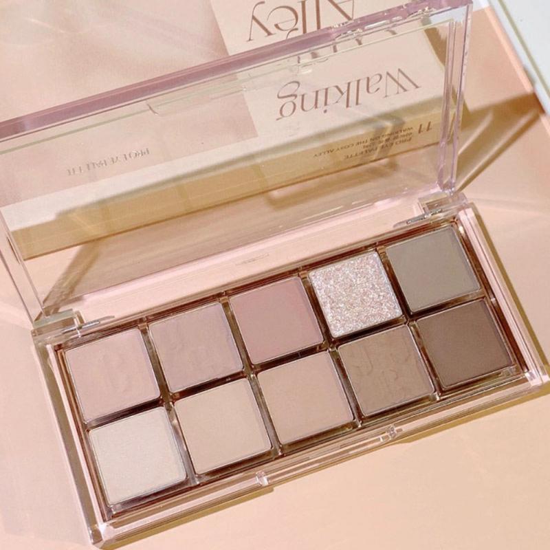 New DIKALU 10 Colors Eyeshadow Super Shimmer Pearly Matte Earth Color Eyeshadow Palette Shiny Eye Shadow Eye Pigments TSLM1 Abandon Abandon. 