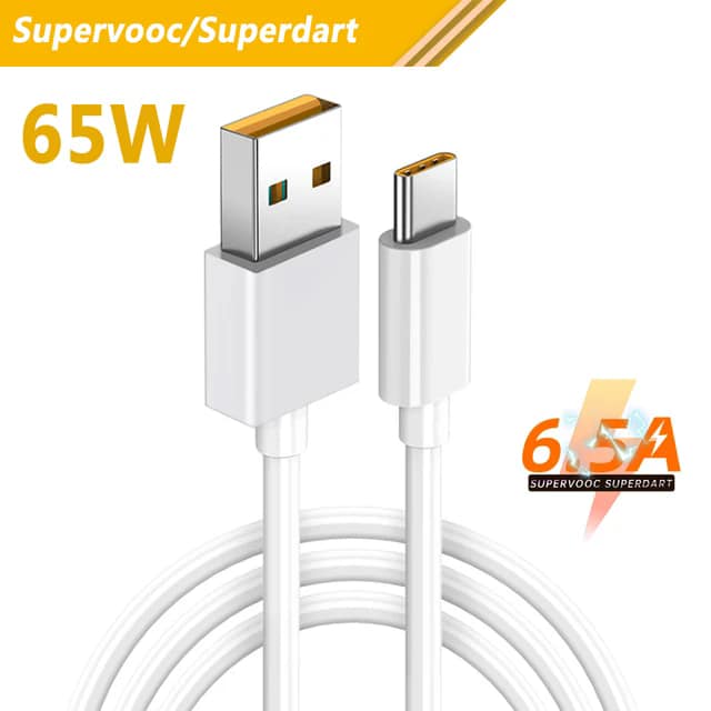 65w Realme Original Type C USB Cable Phone 50W 6.5A Fast Super Dart Charge Oppo Vooc Real Me 7 8 8i 9 Pro 9i X50 GT GT2 C31 Tipo
