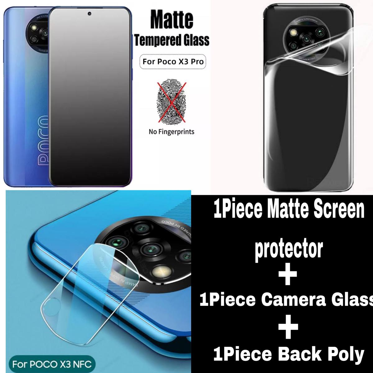 Tempered Glass Poco X3 Back Screen Protector 3-in-1 9D Ceramic