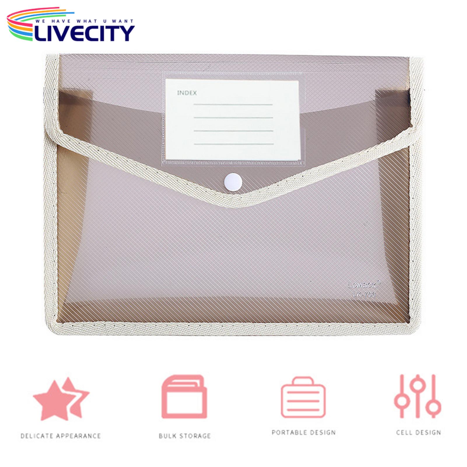 Colorful File Folder Snap Closure Folder. 
