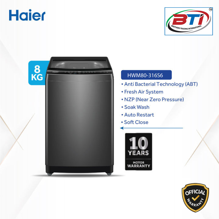 Haier 8 KG Top Load Automatic Washing Machine Model - HWM80-316S6