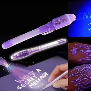 MAGIC COMBO PURPLE Waterproof Invisible Ink Pen 2 In 1 UV Light
