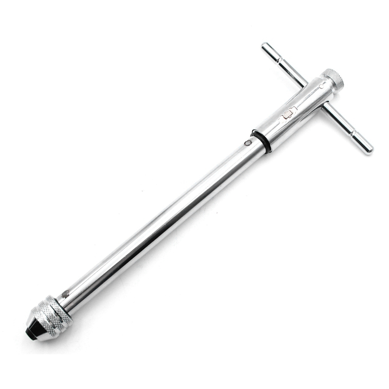 M3-M8 Adjustable Ratchet Hand Tap Wrench Plus Filament Tapping Accessories Workshop Tools Hand Tools Easy To Use Silver