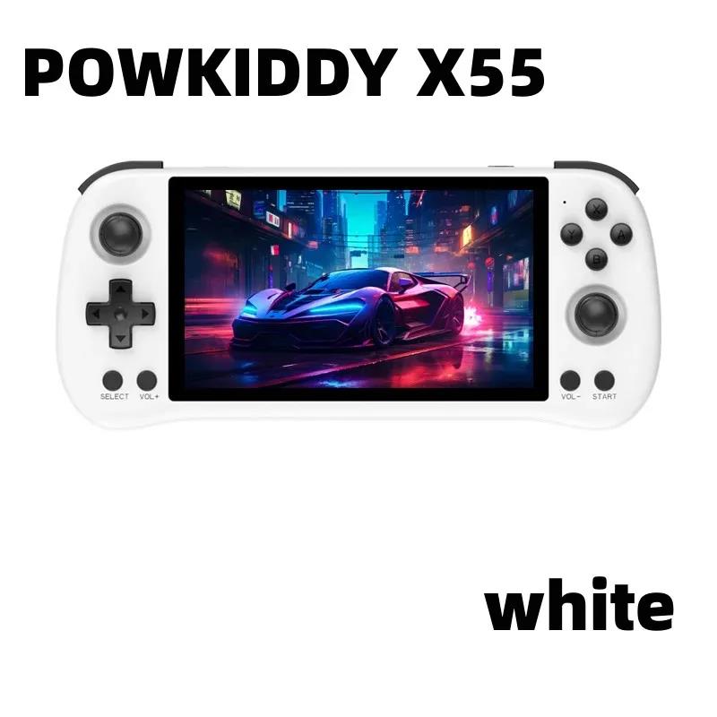 512G POWKIDDY X55 Handheld Game Console 5.5-inch IPS Screen 4000 MAH Support Double TF Card OpenSource Retro Console 85000 Games. 