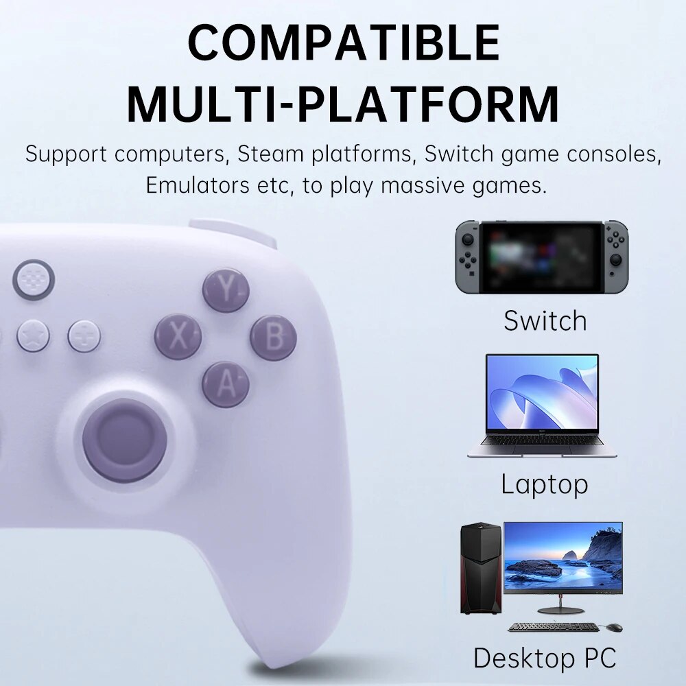 8Bitdo Ultimate C 2.4g Wireless Controller for Raspberry Pi Windows 10 11 ,PC Raspberry Pi, Android Steam Deck. 