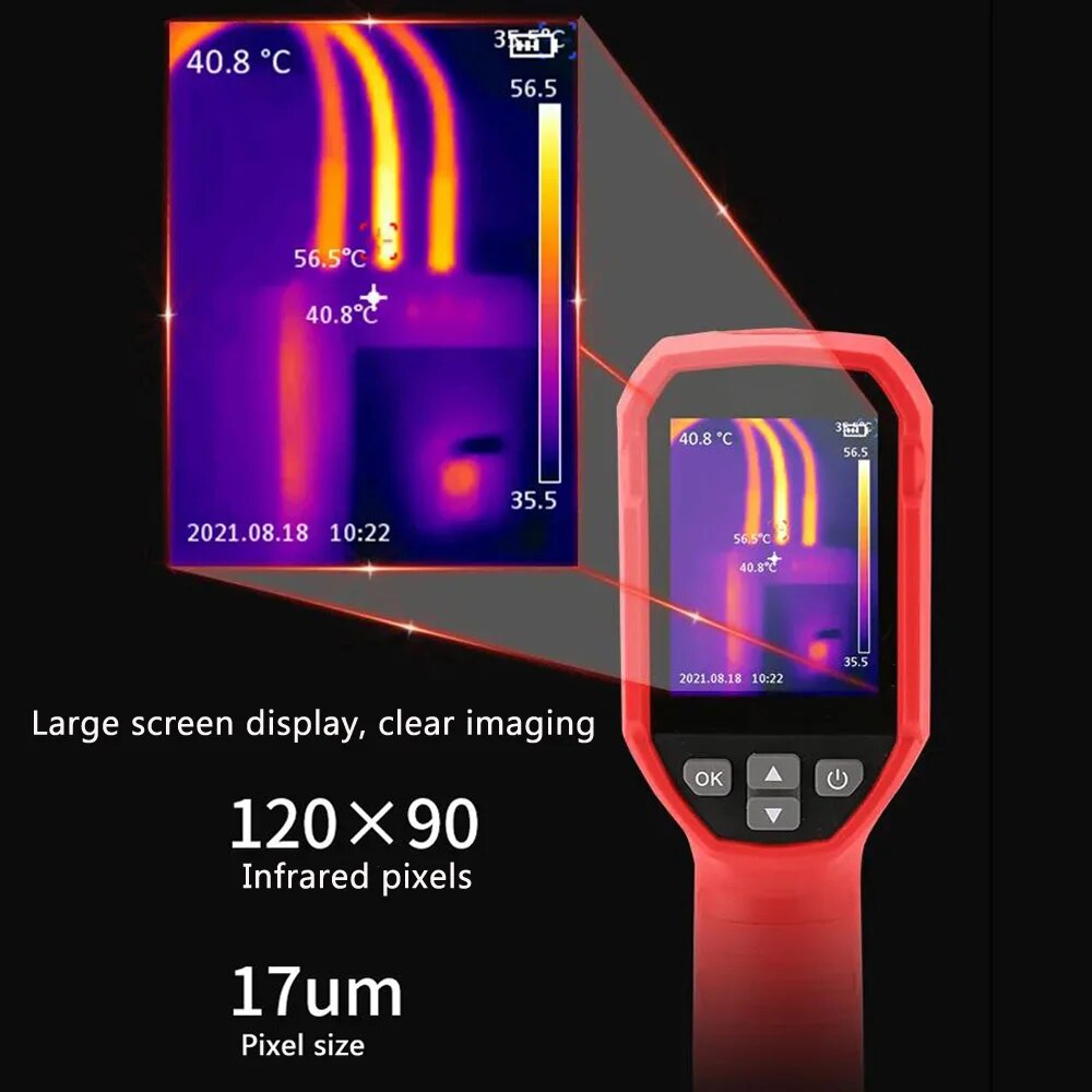 UNI-T UTi120S Infrared Thermal Imager PCB Circuit Industrial Testing Floor Heating Tube Testing Temperature Thermal Camera. 