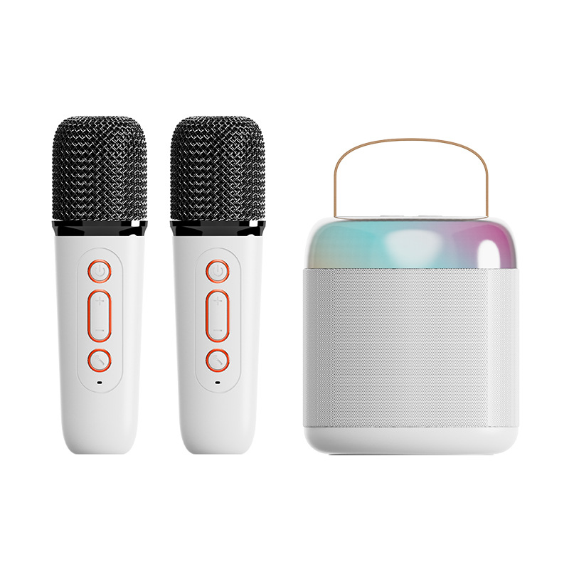 Singing Y2K Gebao Bluetooth Speaker Small Audio Home Video KTV Wireless Microphone Portable Card Speaker. 