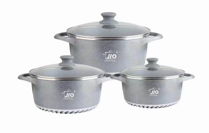 JIO SET 6PCS CASSEROLE COOKWARE SET. 