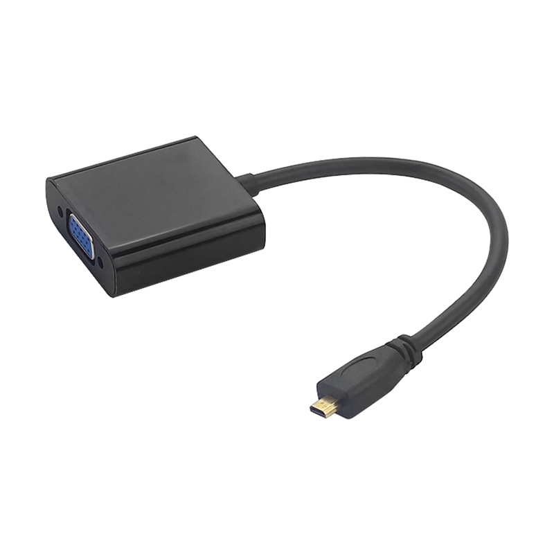 Micro- to VGA Adapter Cable 1080P Video Converter with Audio Jack USB Power Cable for Camera 4. 