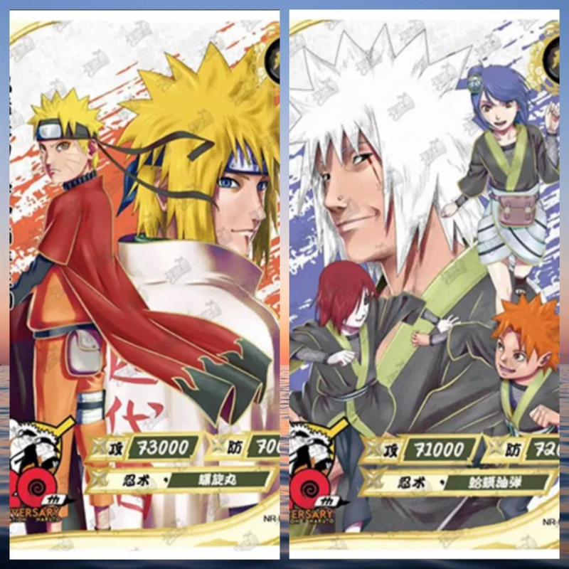 Naruto Kakashi Sasuke Naruto Hashirama Madara Puzzle 20th Anniversary New Anime Collectible Card Toy MR SSP SP rating card. 