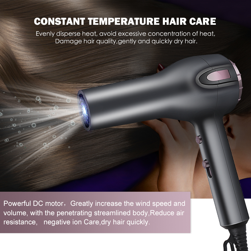 Ubeator -2400W Powerful Electric Negative Ion Hair Dryer Aluminum