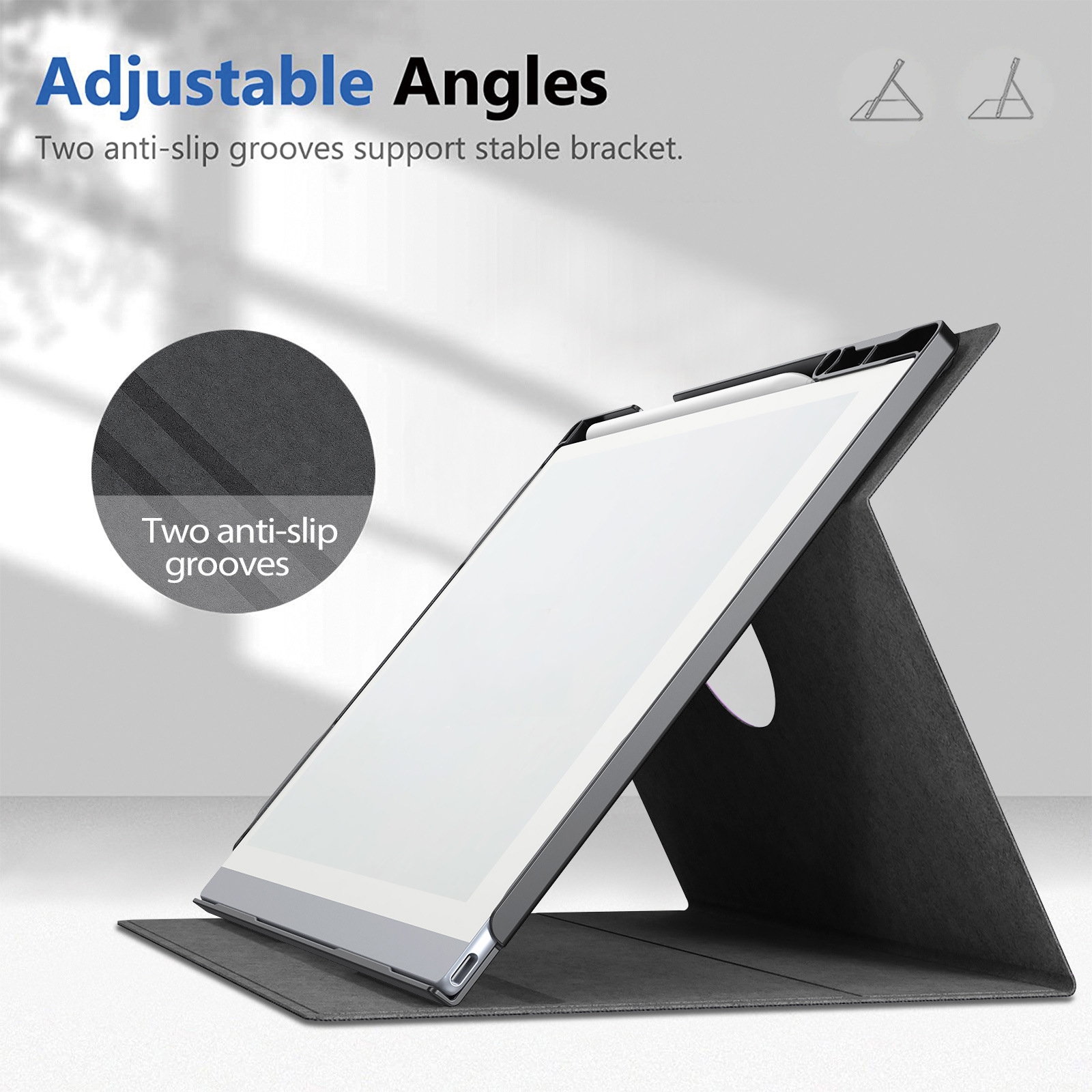 For ReMarkable 2 10.3 Inch 2020 Paper Tablet Case Multi-Viewing Adjustable Folding Book Folio Cover. 