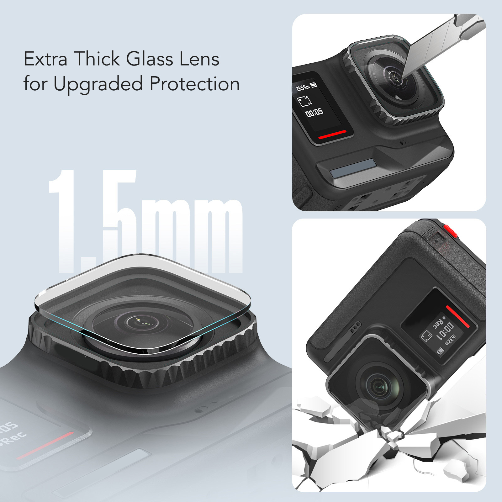 Action Camera Lens Filter CPL ND8 ND16 ND32 Filter Dual Sided Multi Layer Coating Anti Fog Clear View Waterproof for Ace. 