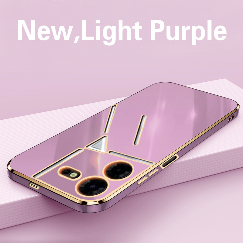 Applicable Tecno Pova 5 Pro 5G Real Machine Shell Opening Color Straight Edge Plating Phone Case Protective Shell. 