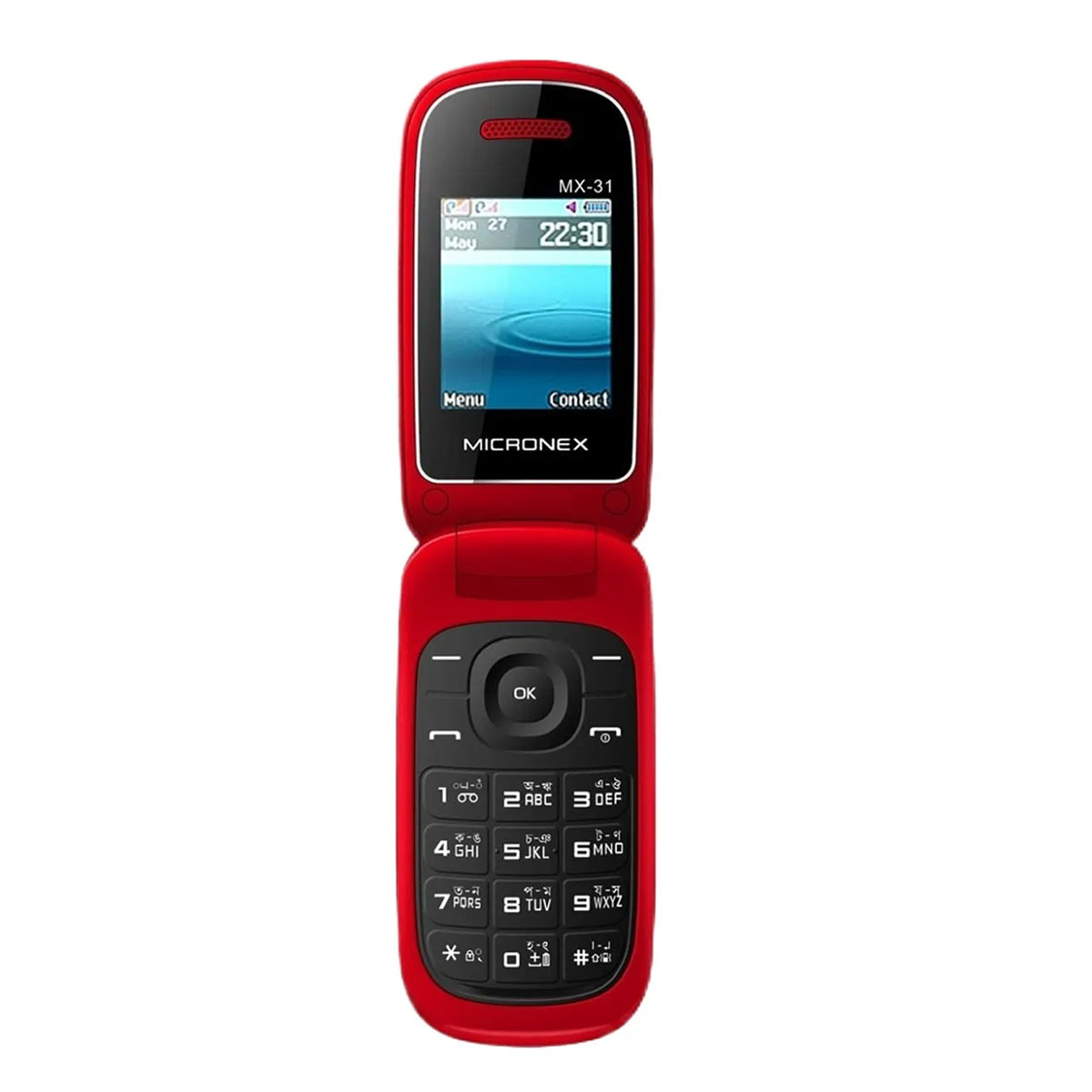 micronex MX-31 folding feature phone with one years warranty