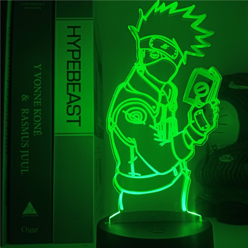 Kakashi Rosto, Luminaria De Led, Naruto, 16 Cores + Controle