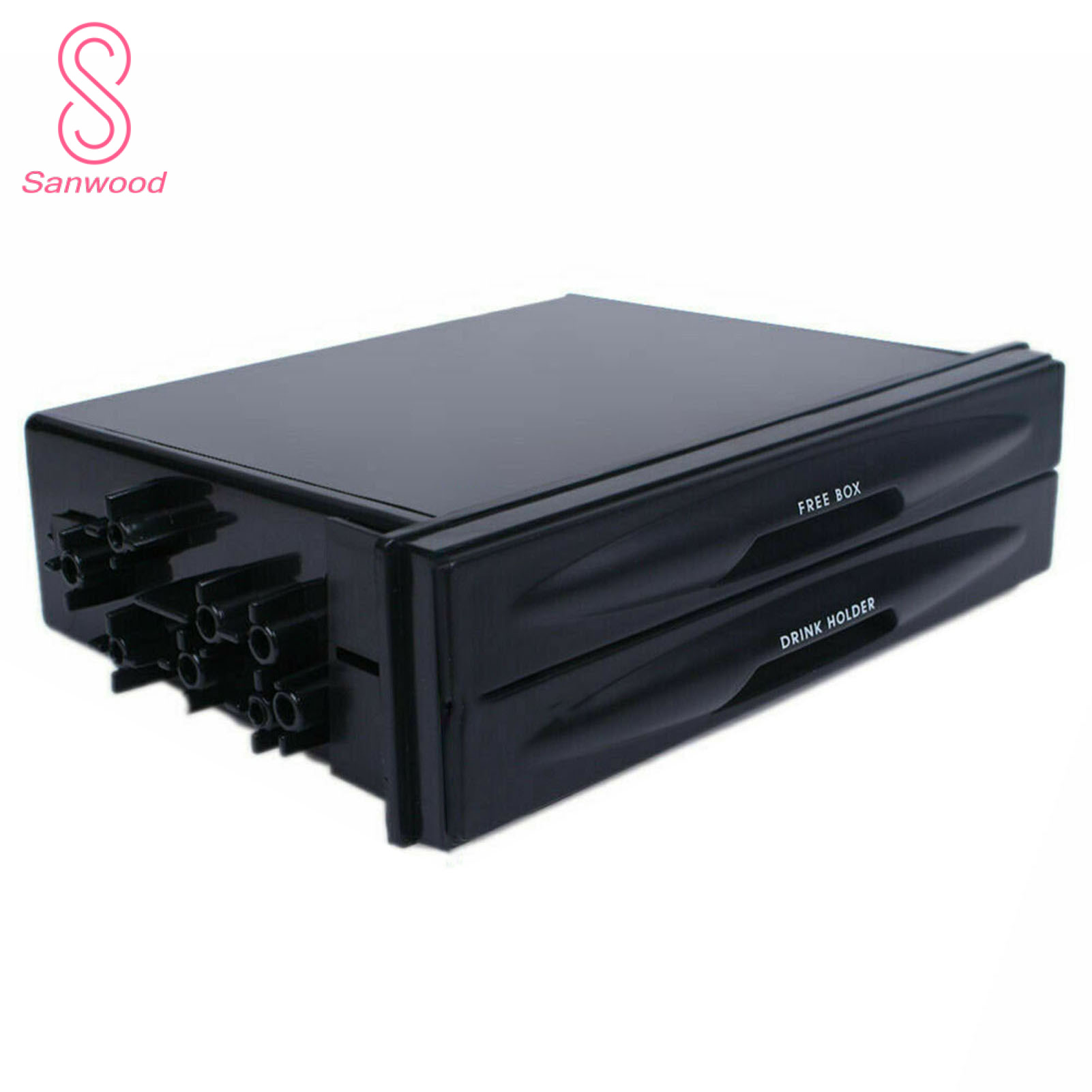 Car Radio Box Multipurpose Double Layers Compact Universal Double Single Din Radio Pocket Kit for Vehicle