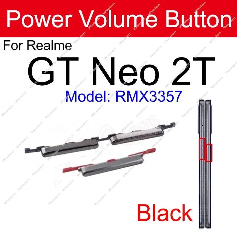 Power Volume Button For Realme GT 5G GT Neo 2 2T GT Master Explorer Side Power Volume Keys Small Buttons Flex Cable Parts. 