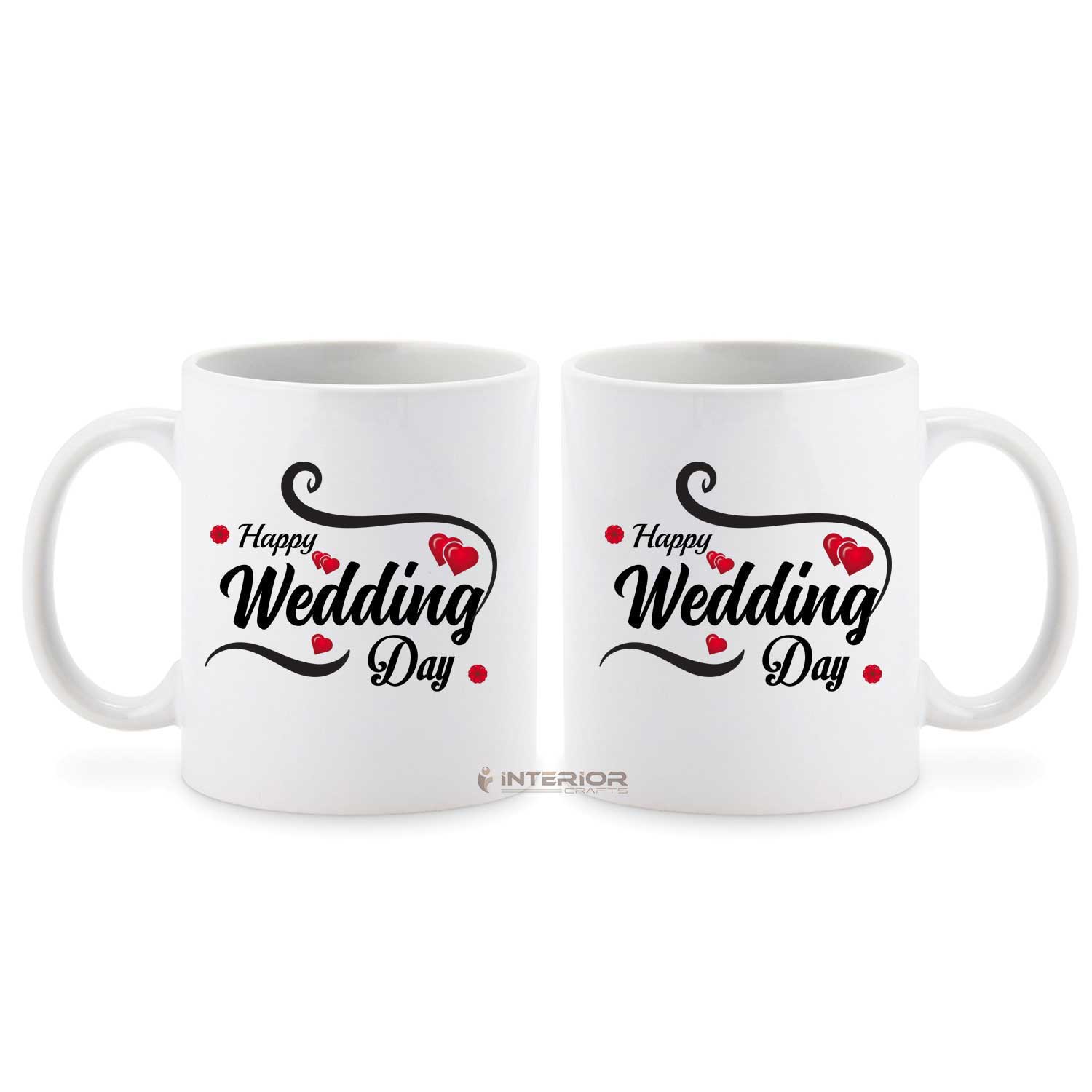 Happy Wedding Printed Ceramic Mug Gift for Wedding Couple, Marriage Gifts for Couples, Wedding Gift for Couples, Marriage Gift for Friend INT-2145. 