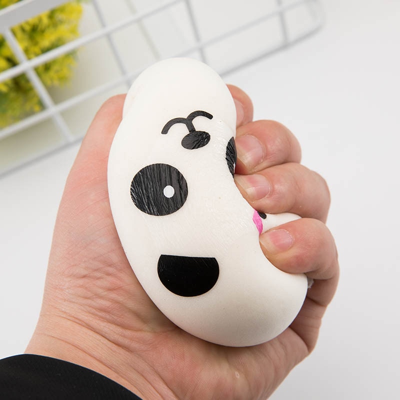 【VisioN Shop】Kawaii Squishy Panda Bun Stress Ball Slow Rising Decompression Panda PU Key chains Keychain Cute Bread Toys. 