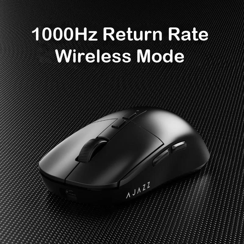 Group 2600 Wireless Mouse with Ajazz AJ099 2.4GHz Wireless Bluetooth 5.0 Wired Thrips Connect PAW3395 Gaming Chip 0dpi Mouse. 