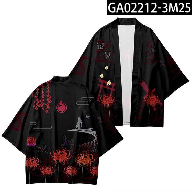 Printing Japanese Anime Kimono Haori 