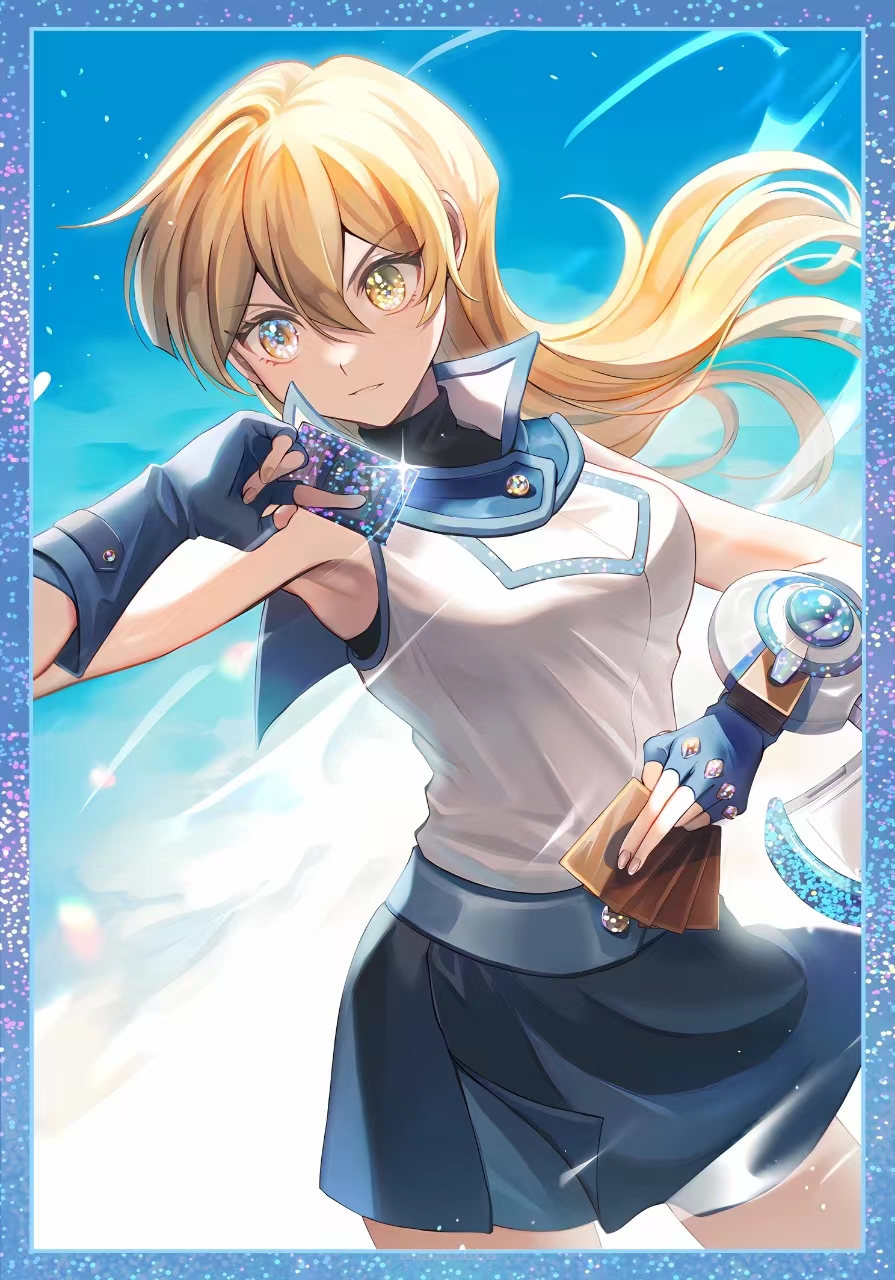50PCS Yugioh Tenjoin Asuka Card Sleeves Game Yu-Gi-Oh! GX TagforceAlexis Rhodes Figures Holographic Shine Protector Case Cover. 