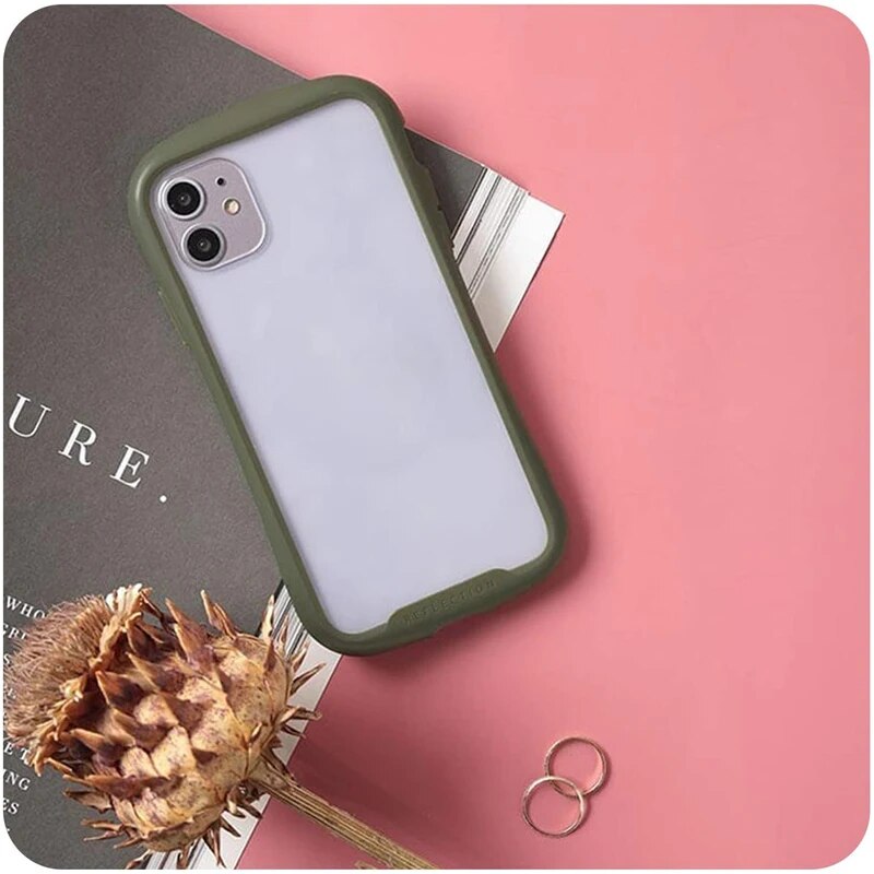 Bumper iFace Reflection Phone Case For iPhone 11 Pro 12 Mini 7 8Plus X XR XS Max Shockproof Hybrid Clear Acryl Protection Cover. 