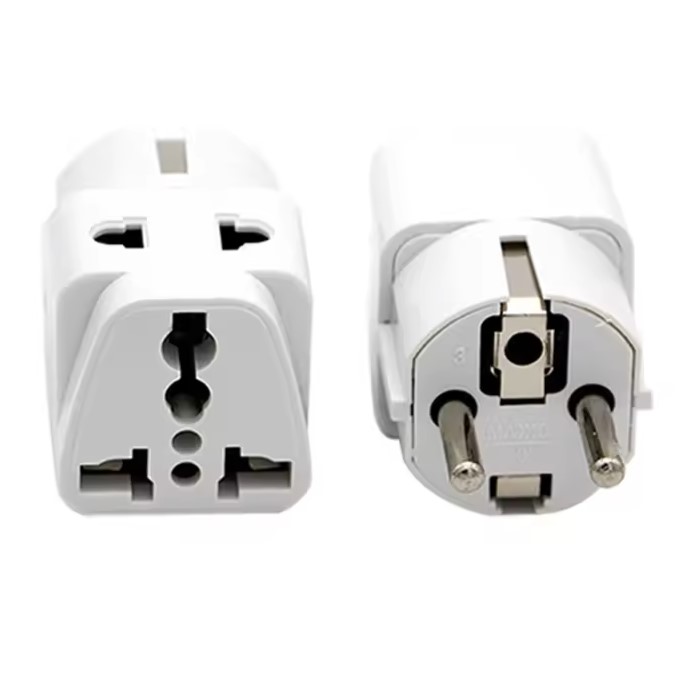 Elegent UK 2 Round Pin Grounded to Multi-Region Type-A/B/C/G & Type H for UAE, Egypt More Universal Travel Adapter Converts Plugs to 2/3 Pin Socket Converter & Extra 2Pin Socket Portable with 250V 16A 50/60Hz. 