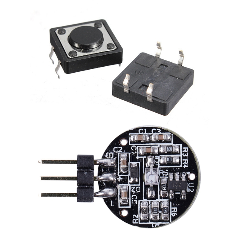 10Pcs Mini Pcb Momentary Tactile Push Button Switch Spst & 1Pcs Heart Rate Sensor Pulse Bio Analog Sensor Sensor Compatible for Uno