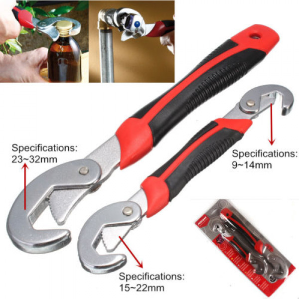 TelebrandsMulti-Function Universal Quick Snap N Grip Adjustable Wrench Spanner Set. 