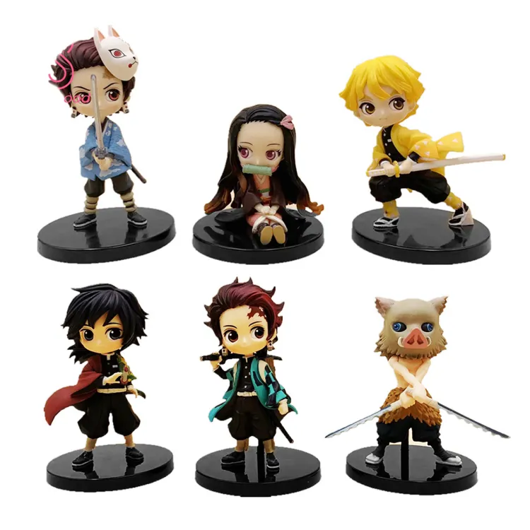 Novo 6 Pçs Demon Slayer Boneca Anime Personagens Figura Decoração Do Bolo  Anime Dos Desenhos Animados Decorações De Bolo Adorável Dos Desenhos  Animados Boneca Crianças Brinquedos - AliExpress