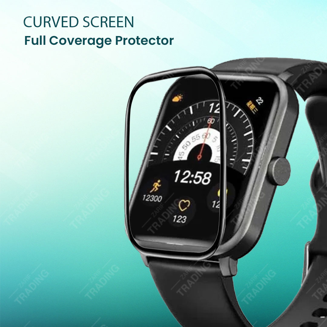 QCY GTS Smart Watch Full Coverage Plastic Screen Protector. 