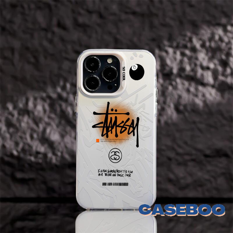 Fashion Trendy Brands Cool Stussy Case for Realme C3 C33 C51 11 C53 C17 C67 C55 C25 C35 C31 C15 C11 5i C30 5s C21Y C21 C20 C25Y 7i Note 50 Narzo 50 C20A Plating Metal Lens Cover. 