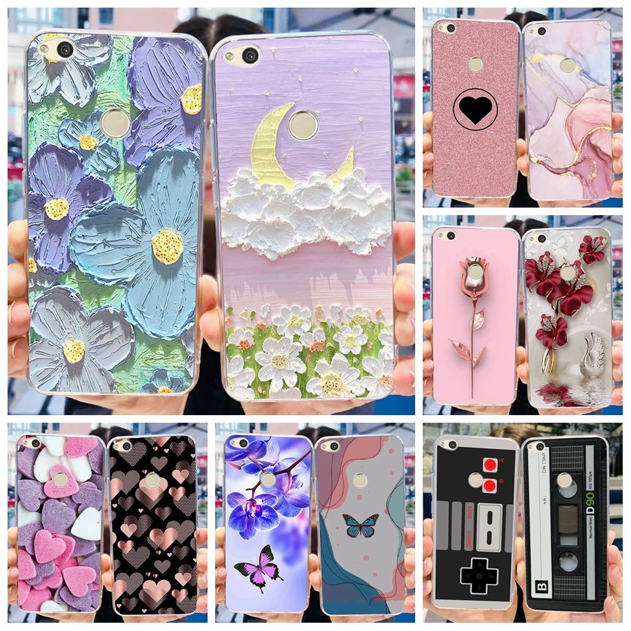 For Huawei Nova Lite 2017 Case Stylish Flower Soft TPU Phone Cover For Huawei P8 P9 Lite 2017 Protector PRA-LX1 Nova Lite Bumper