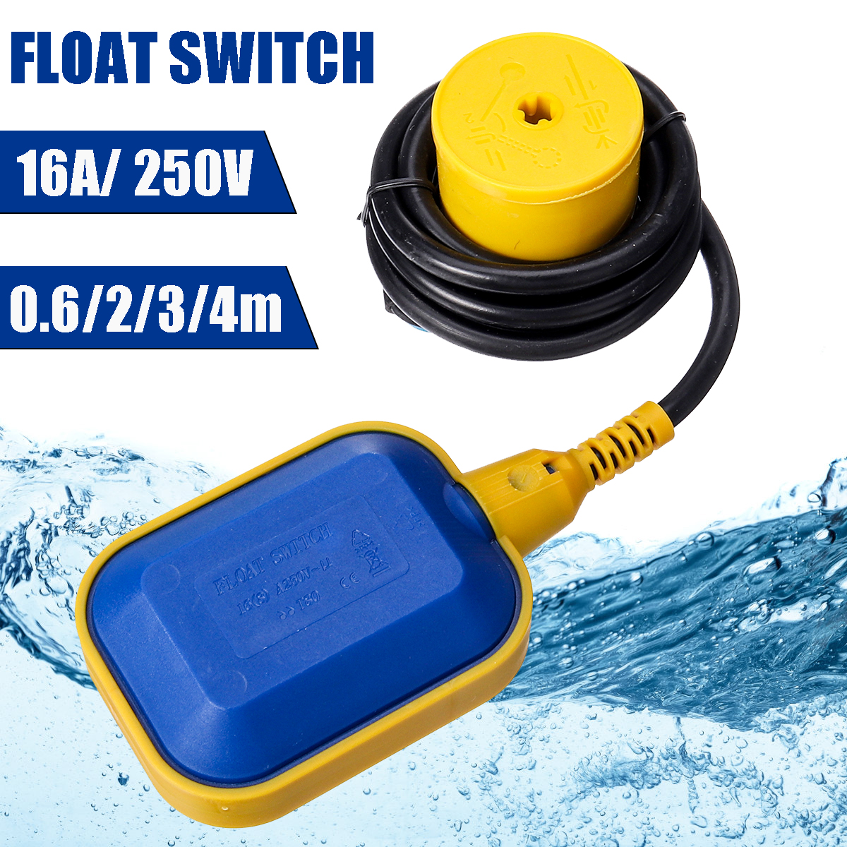 Float Switch Fluid Water Level Sensor Controller For Water Pump/Motor With Weight & cable Water Tank Controller Fully Automatic  float level water controler switch. 