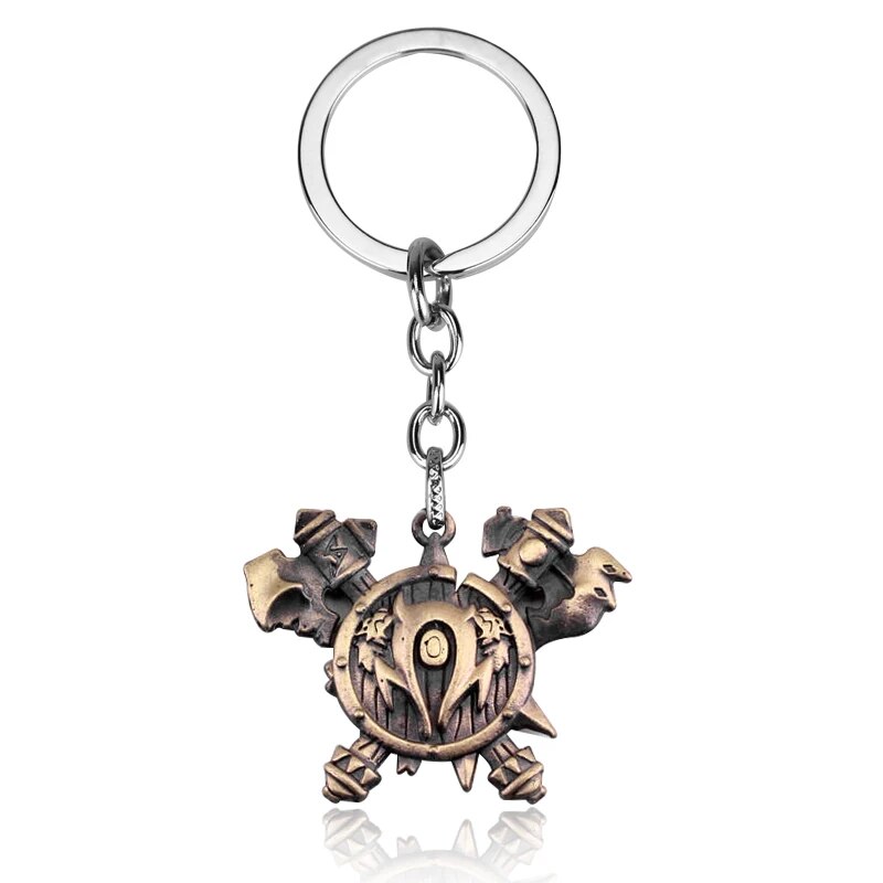 New BLZ Game World Of Warcraft Keychain Engraved WOW Logo Metal Keyring For Man Dropshipping. 