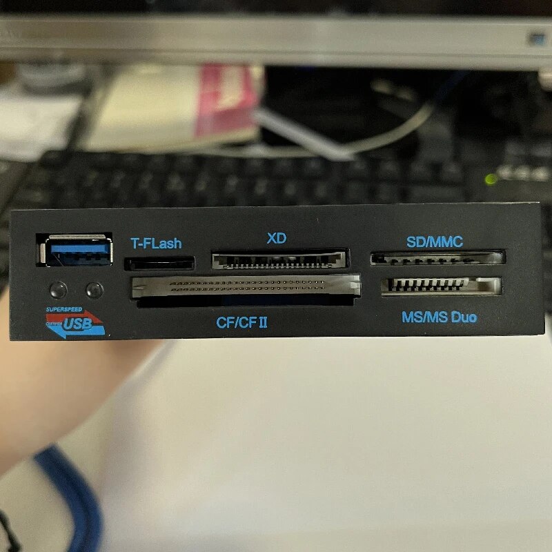 Onefavor 2.5 3.5 Built-in All-in-one Card Reader Multimedia USB 3.0 Support CF/CF II TF XD SD/MMC MS Cards Card Reader. 