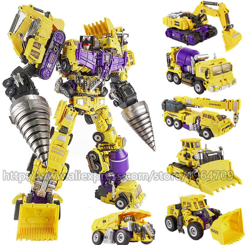 Jinbao 5 In 1 45 cm Big Transformation Predaking Toys Anime Devastator KO G1 Robot Action Figure Model Boy Children Kid Gift. 