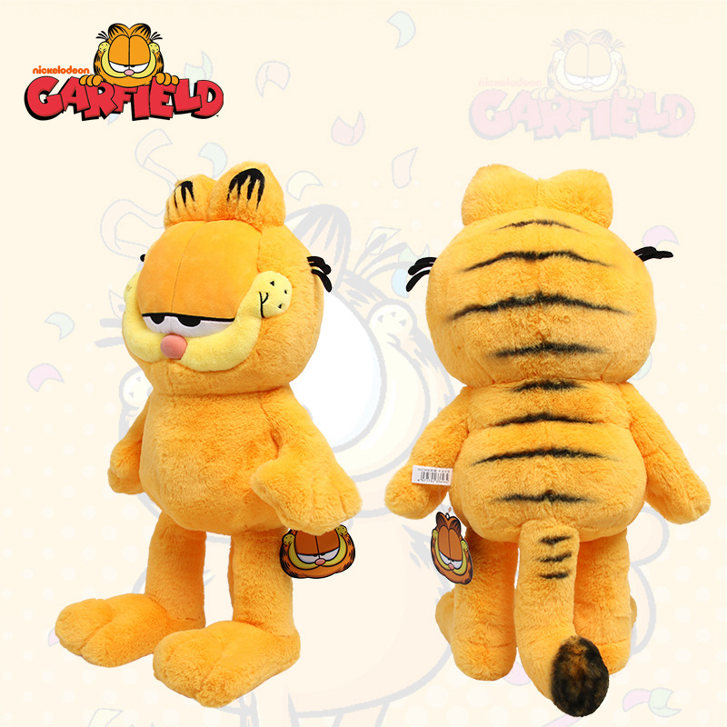 Genuine Garfield movie with doll plush toy orange Garfield fat cat. 
