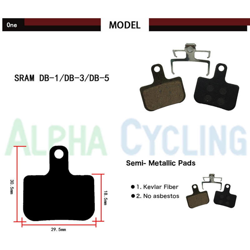 TWEXQNY 4 Pairs Sport EX, Bicycle Disc Brake Pads for AVID DB Elixir, SRAM LEVEL TL & T, Red Force ETap AXS