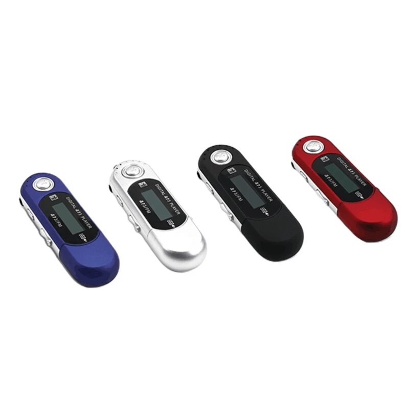 USB MP3 Player Portable Music Player Digital LCD Screen 4G Storage FM Radio Multifunction MP3 Music Player USB Stick K1KF. 