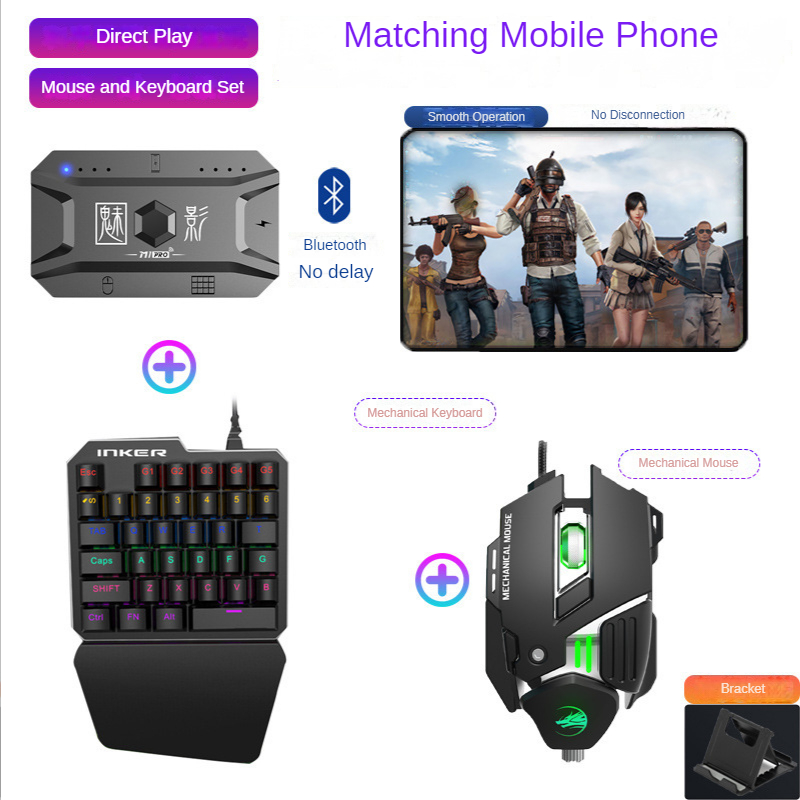 M1 Pro Mobile Controller Gaming Keyboard Mouse Converter BT V5.0 Programmable Adapter Support IOS Android System. 